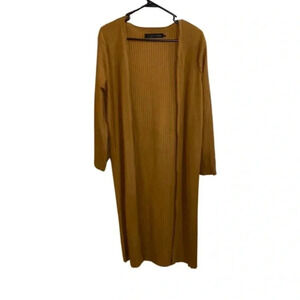 House of Harlow 1960 x Revolve Longline Ribbed Open Cardigan Camel Size Small